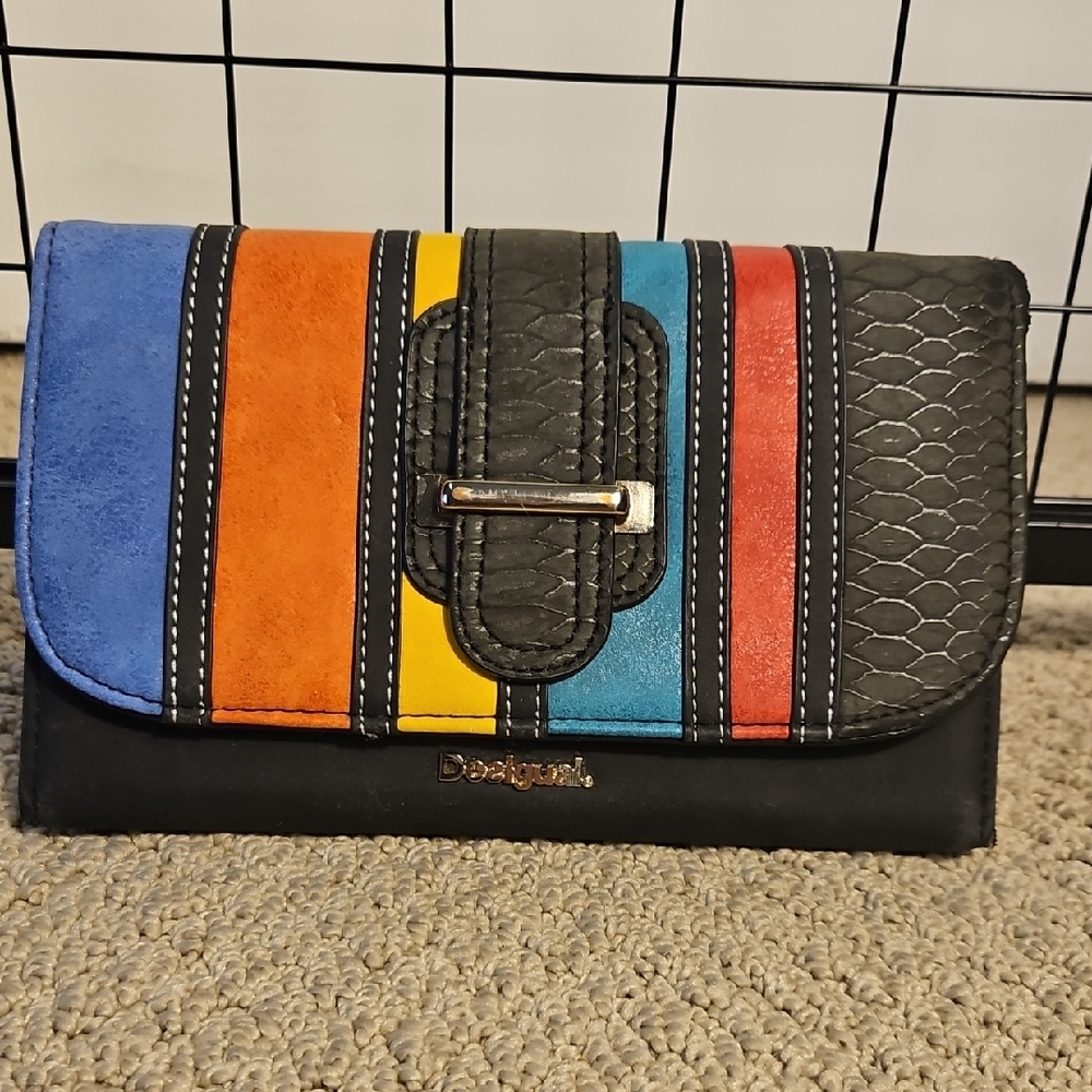 Desigual Colorful Striped Wallet